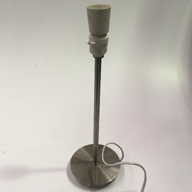 LAMP, Base (Table) - Contemp Silver w Small Round Base, 30cmH